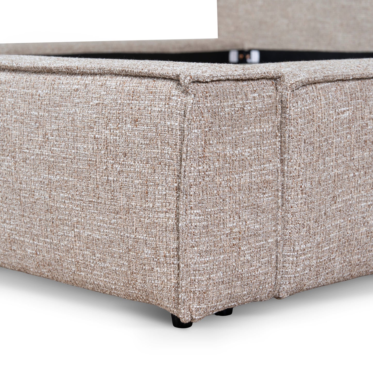 Castillo Fabric King Bed Frame - Stonish Beige