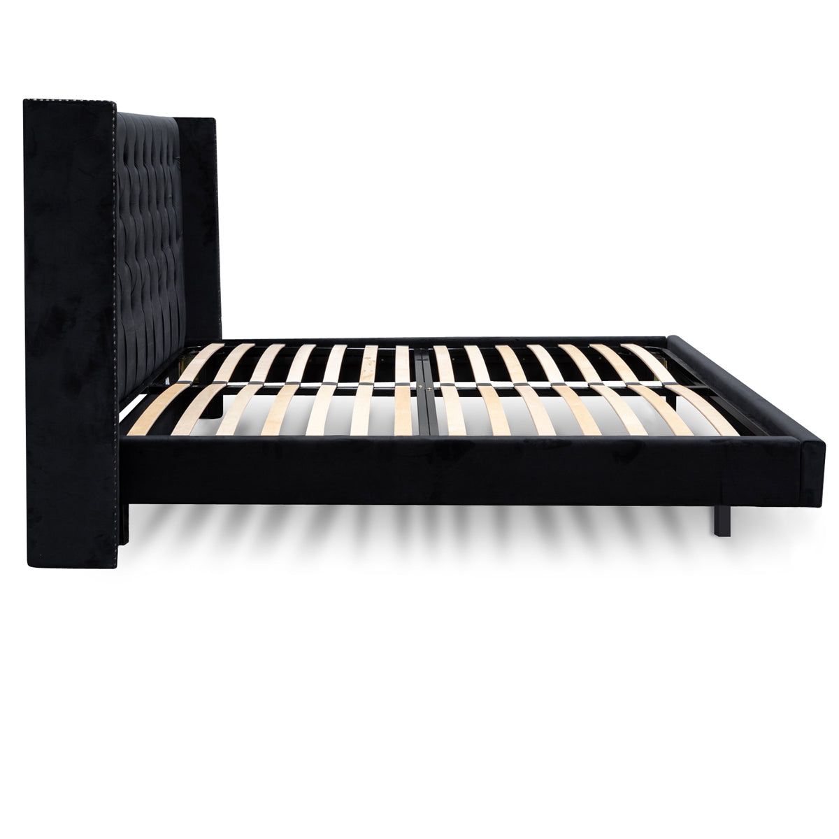 Carolina King Bed Frame - Black Velvet - Last One