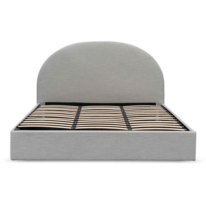 Antonia Fabric King Bed - Pearl Grey with Storage
