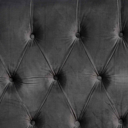 Carolina Queen Bed Frame - Charcoal Velvet - Last One