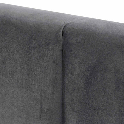 Amado King Bed Frame - Charcoal Velvet with Storage