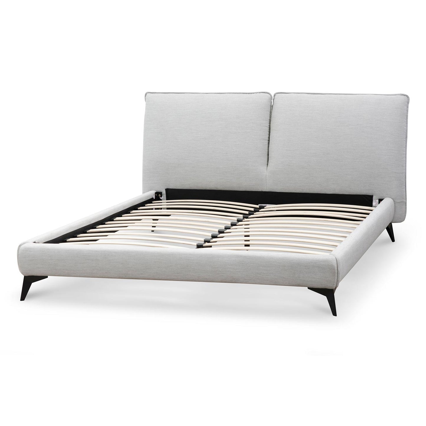 Celeste Fabric Queen Bed - Pearl Grey