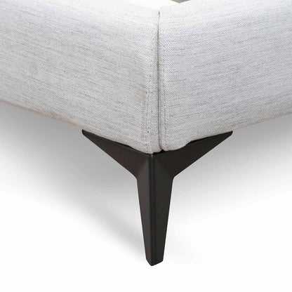 Celeste Fabric Queen Bed - Pearl Grey
