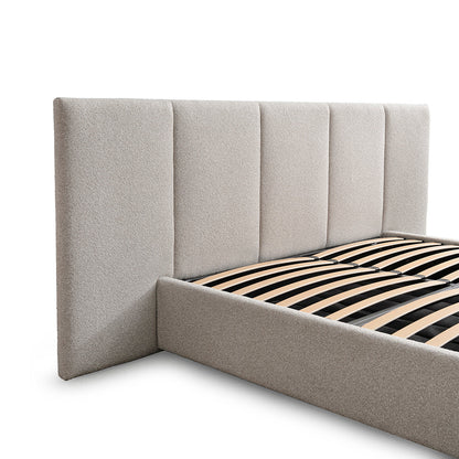 Amado Queen Bed Frame - Clay Grey with Storage