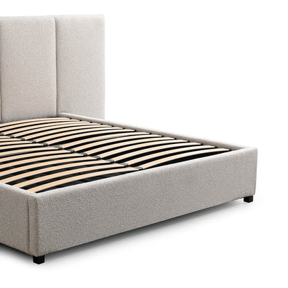 Amado Queen Bed Frame - Clay Grey with Storage