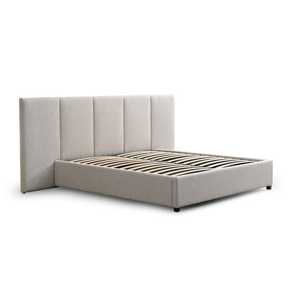 Amado Queen Bed Frame - Clay Grey with Storage