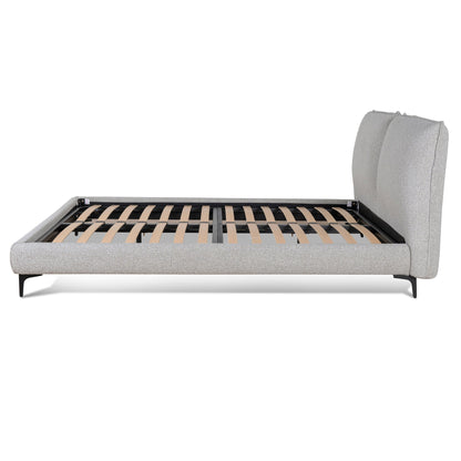 Celeste Fabric Queen Bed Frame - Clay Grey
