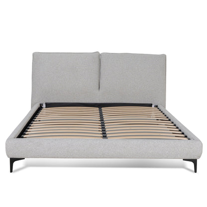 Celeste Fabric Queen Bed Frame - Clay Grey