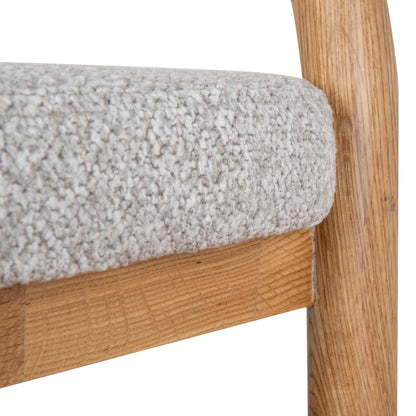 Adir 66cm Natural Bar Stool - Clay Grey