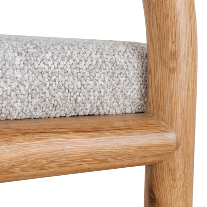 Adir 66cm Natural Bar Stool - Clay Grey