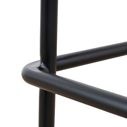 Breeze 65cm Matte Black Bar Stool - Walnut