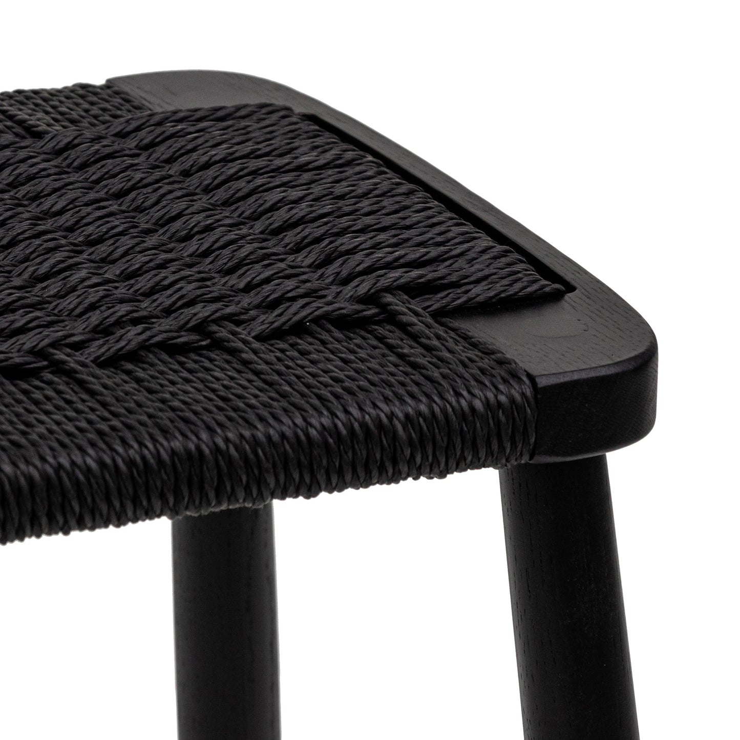 Crawford 65cm Bar Stool - Full Black