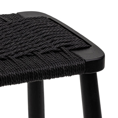 Crawford 65cm Bar Stool - Full Black