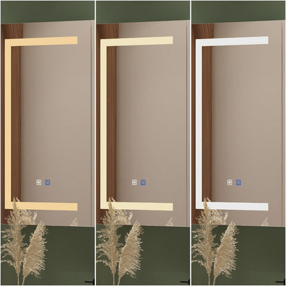 Bathroom Medicine Cabinet LED Mirror Anti-Fog 6000K Wall Cabinet White