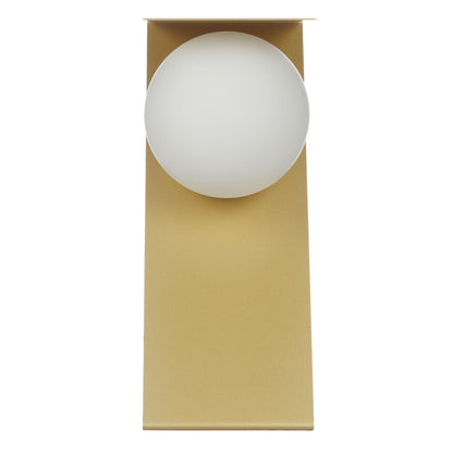 Bias Travertine Table Lamp - Brown & Gold