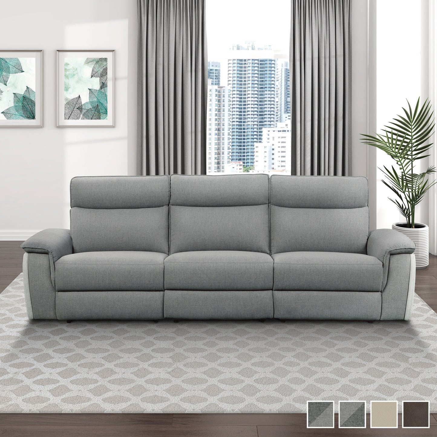 Blythe Power Double Reclining Sofa