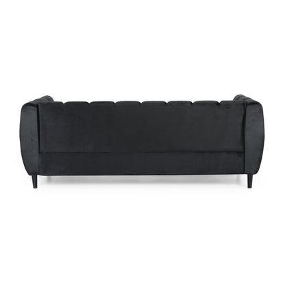 Bobran Modern Velvet 3-seat Sofa by Christopher Knight Home - 30.00 D x 83.25 W x 30.25 H