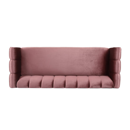 Bobran Modern Velvet 3-seat Sofa by Christopher Knight Home - 30.00 D x 83.25 W x 30.25 H