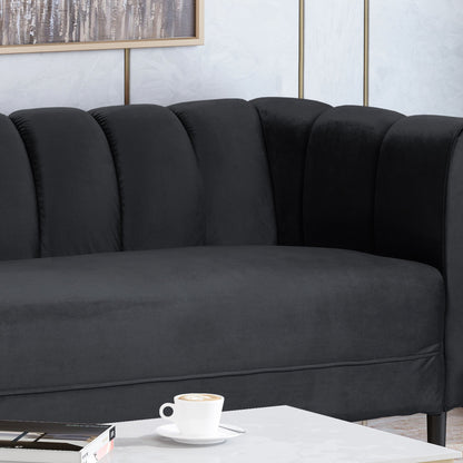 Bobran Modern Velvet 3-seat Sofa by Christopher Knight Home - 30.00 D x 83.25 W x 30.25 H