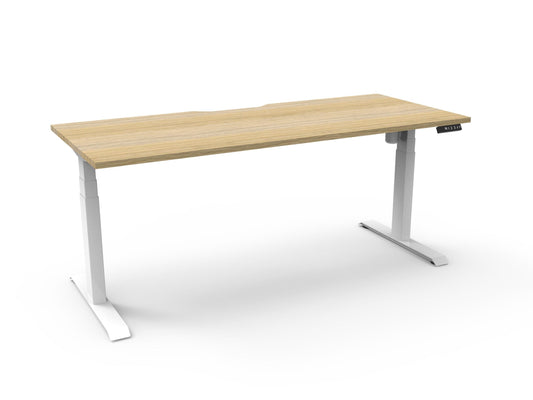 Boost 1.8m Light Single Sided Workstation - Natural & White