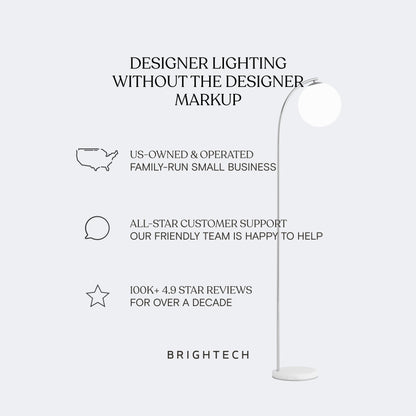 Brightech Leaf 53 in. Industrial 3-Way Dimming LED Floor Lamp with Brass Metal Empire Shade