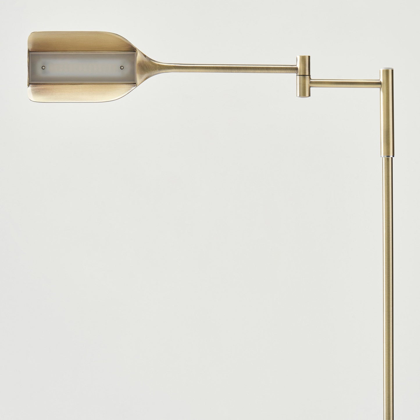Brightech Leaf 53 in. Industrial 3-Way Dimming LED Floor Lamp with Brass Metal Empire Shade