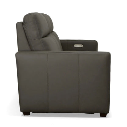 Broadway Leather Power Reclining Sofa with Power Headrests by Flexsteel