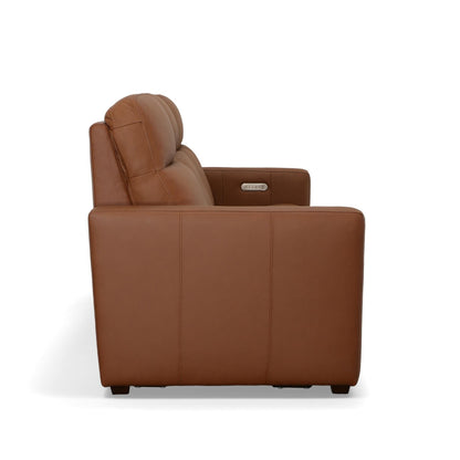 Broadway Leather Power Reclining Sofa with Power Headrests by Flexsteel