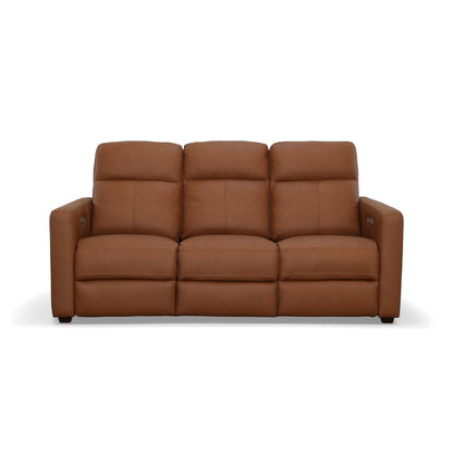 Broadway Leather Power Reclining Sofa with Power Headrests by Flexsteel