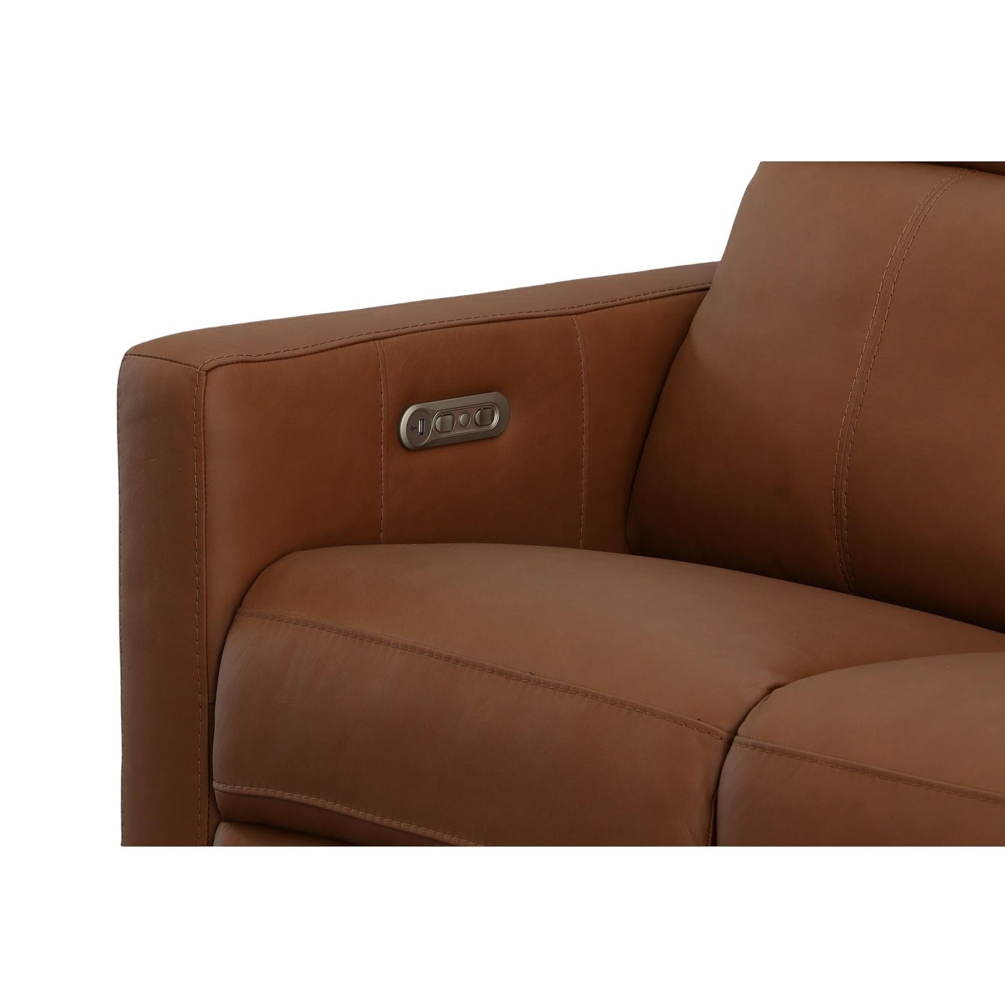 Broadway Leather Power Reclining Sofa with Power Headrests by Flexsteel