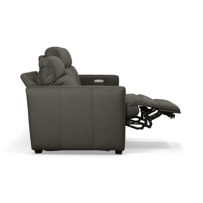 Broadway Leather Power Reclining Sofa with Power Headrests by Flexsteel