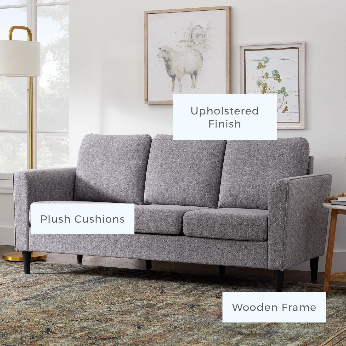 Brookside Clara 73 Upholstered Curved Arm Sofa