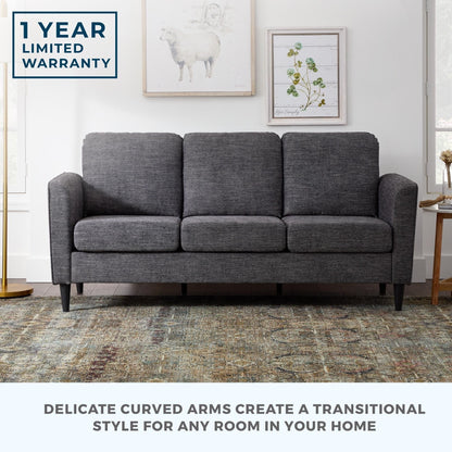 Brookside Clara 73 Upholstered Curved Arm Sofa