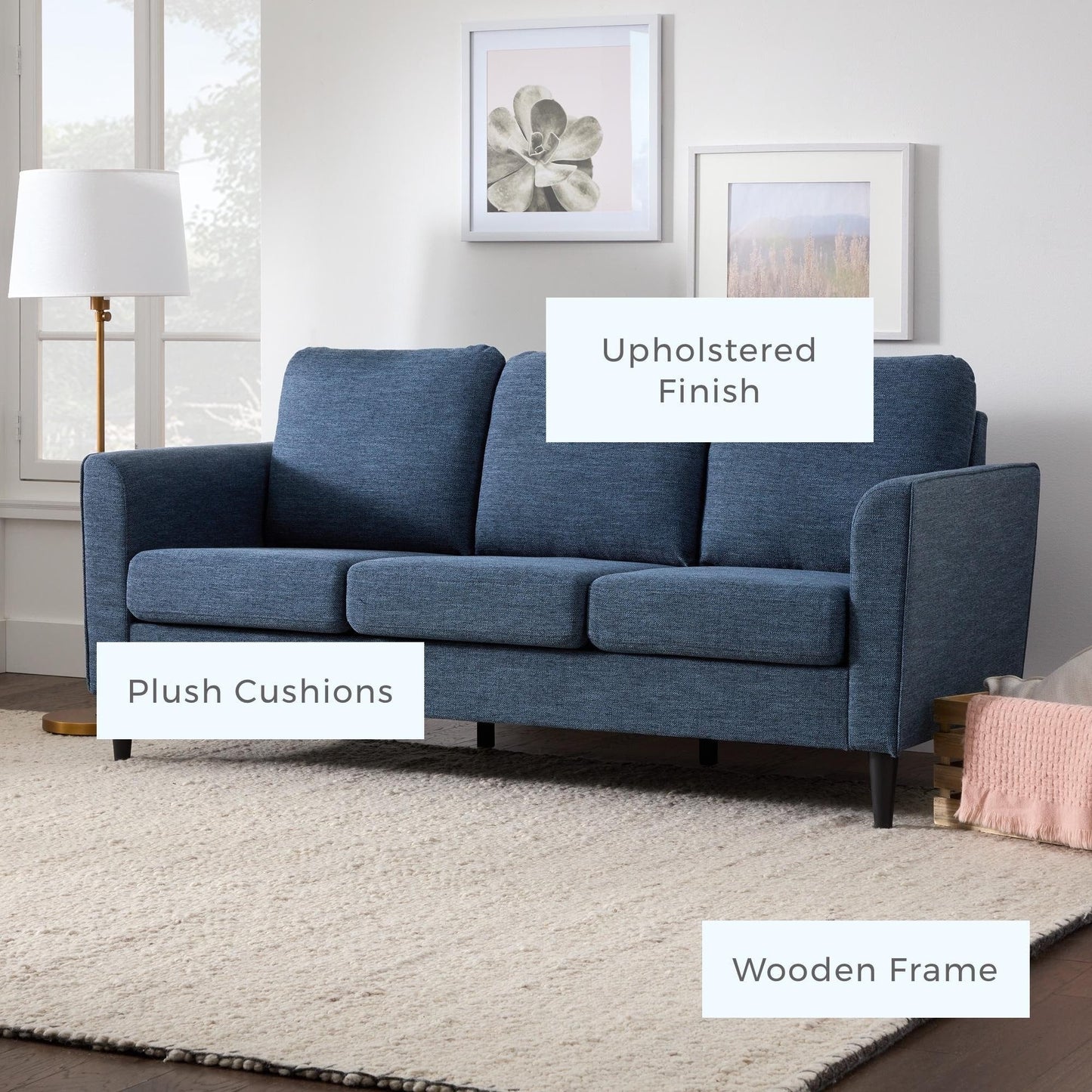 Brookside Clara 73 Upholstered Curved Arm Sofa