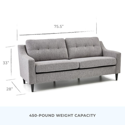 Brookside Ellen 75 Upholstered Scooped Arm Sofa