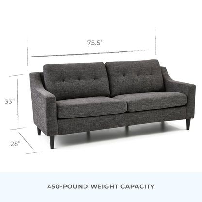Brookside Ellen 75 Upholstered Scooped Arm Sofa