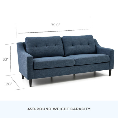 Brookside Ellen 75 Upholstered Scooped Arm Sofa