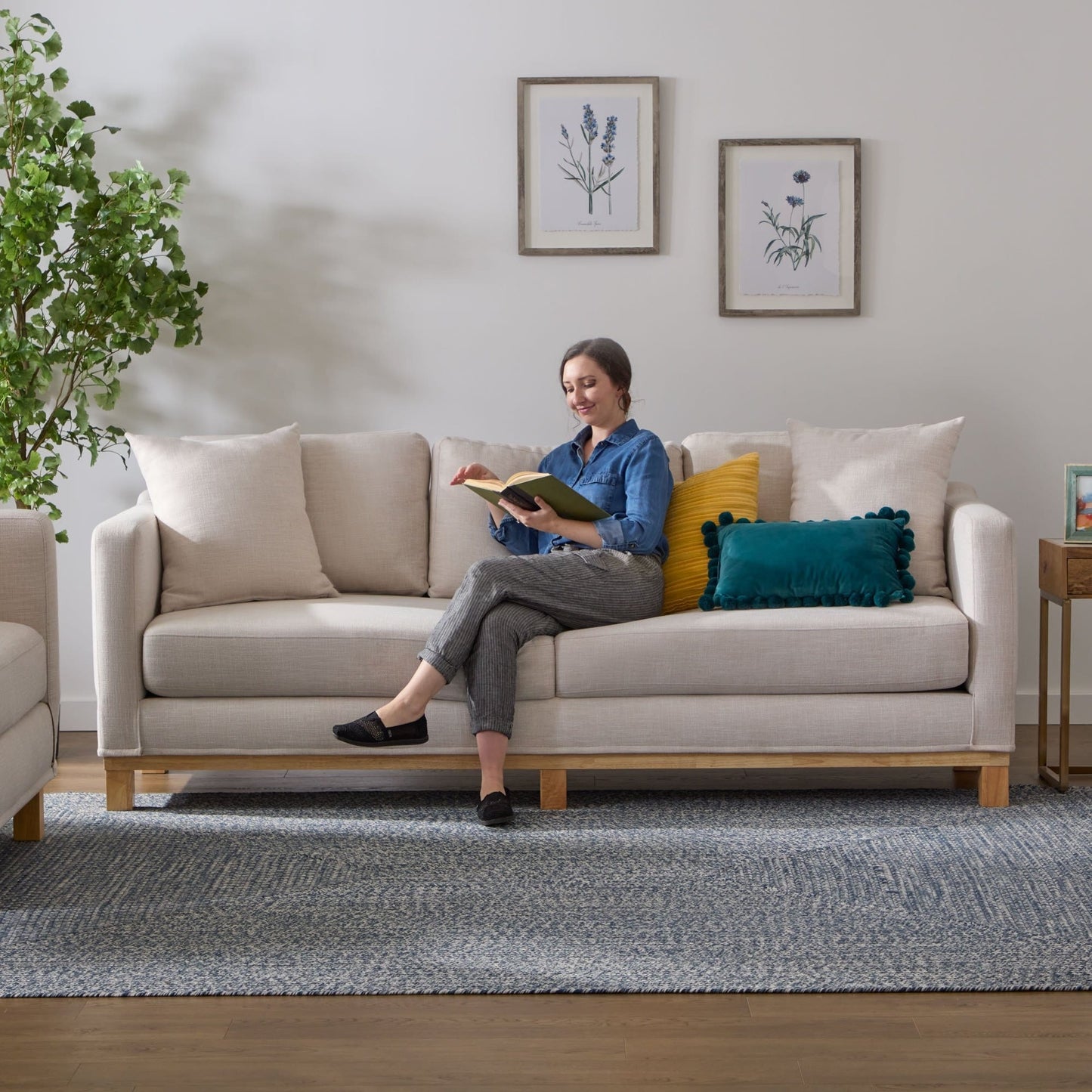 Brookside Kay Upholstered Wood Base Sofa