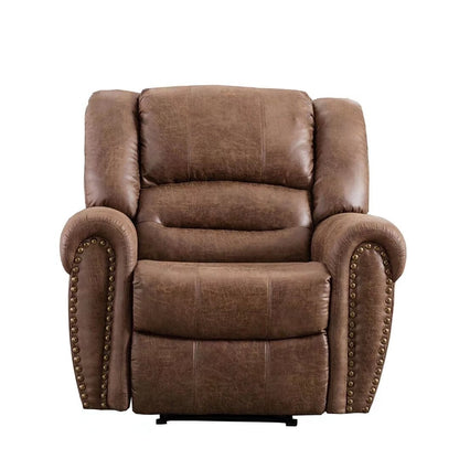 Classic and Traditional Manual Recliner Chair with Comfortable Arms and Back