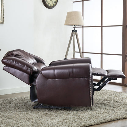 Classic and Traditional Manual Recliner Chair with Comfortable Arms and Back