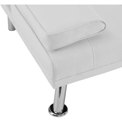 Ultimate Futon Sofa Collection: Futon Sofa with Armrest and Cupholders, Button Tufted Sofa with Wooden Legs