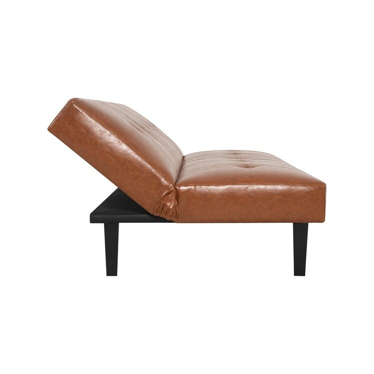 Ultimate Futon Sofa Collection: Futon Sofa with Armrest and Cupholders, Button Tufted Sofa with Wooden Legs