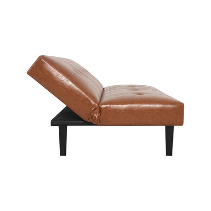 Ultimate Futon Sofa Collection: Futon Sofa with Armrest and Cupholders, Button Tufted Sofa with Wooden Legs