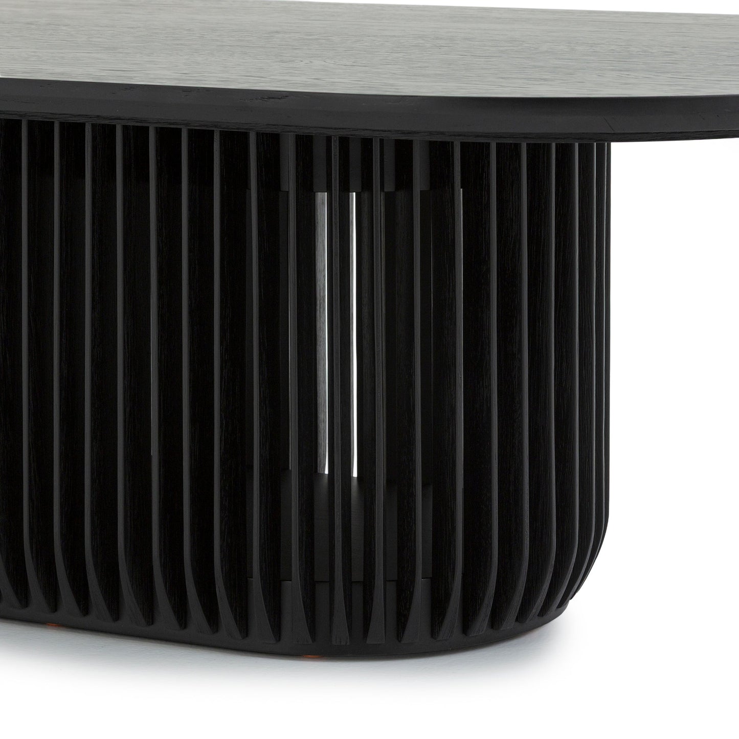 Arvena 1.3m Oval Coffee Table - Black Stain