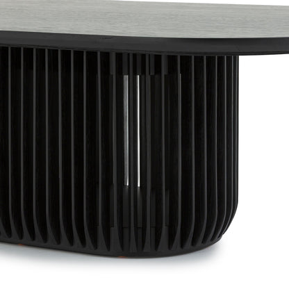 Arvena 1.3m Oval Coffee Table - Black Stain