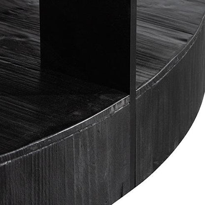Arisha 100cm Round Coffee Table - Full Black - Last One