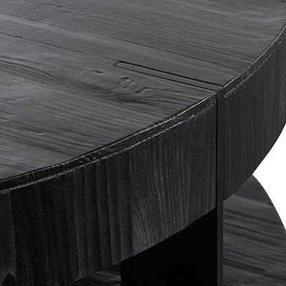 Arisha 100cm Round Coffee Table - Full Black - Last One