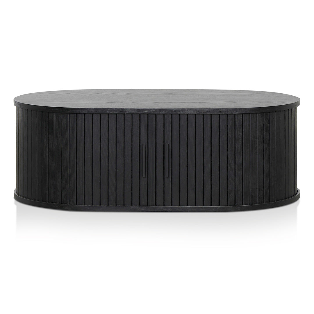 Dania 100cm Oval Coffee Table - Full Black