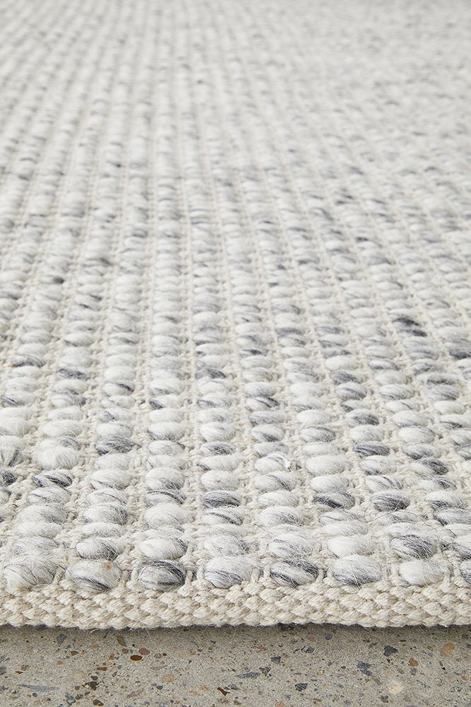 Carlos 280x190cm Felted Wool Rug - Grey