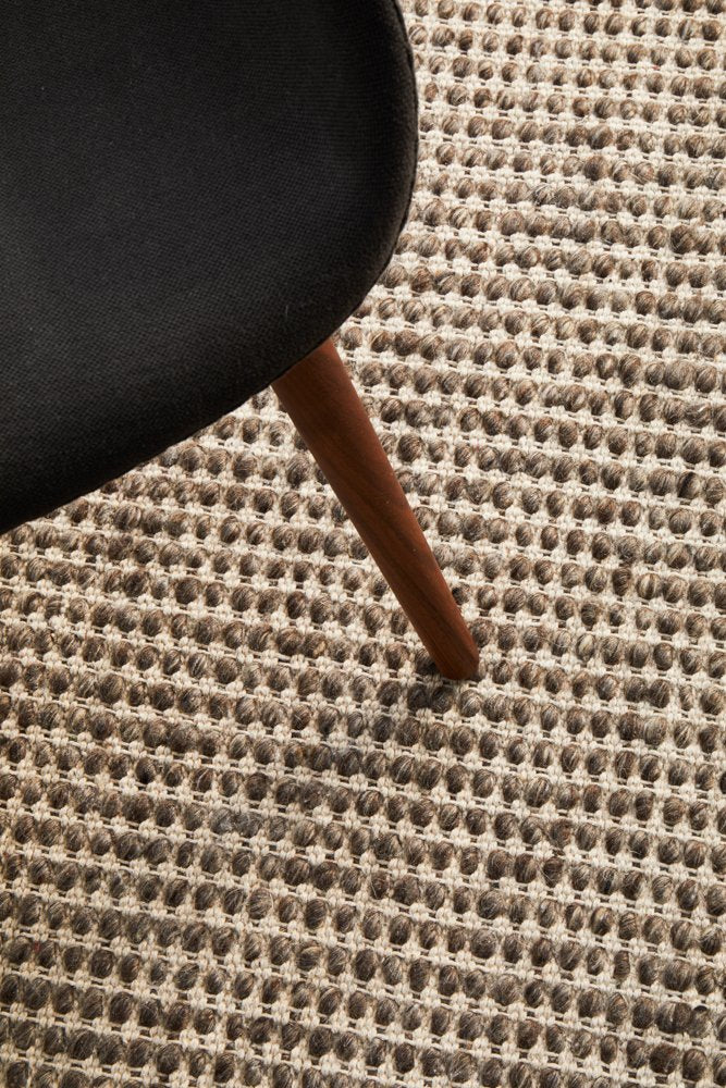 Carlos 400X300cm Felted Wool Rug - Brown